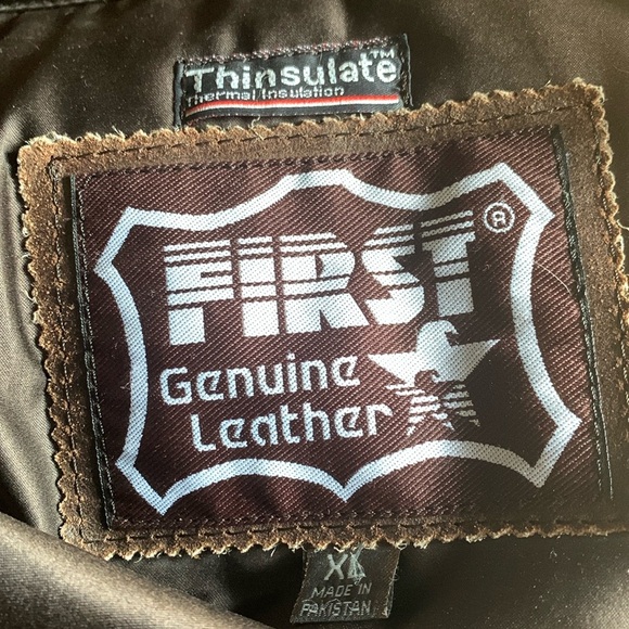 Thinsulate GENUINE LEATHER heavy jacket fully lined vintage 80’s - Picture 2 of 16